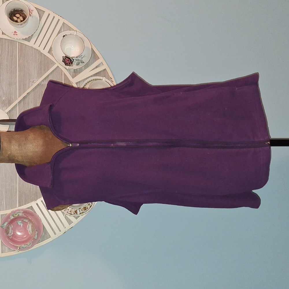Lands' End Deep Purple Fleece Jacket